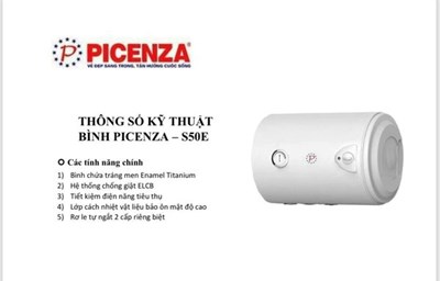 Bình nước nóng Picenza 50 lít