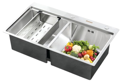 Chậu rửa inox 304 RS-8846-3ES (chậu đôi)